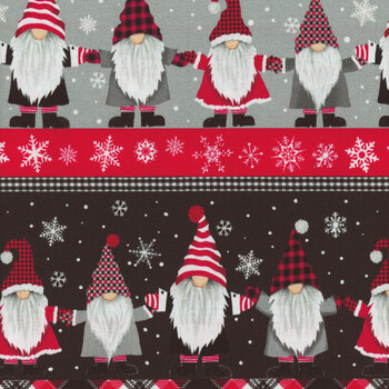 Gnome for the Holiday 2023 GAIL-CD1366 Grey by Timeless Treasures