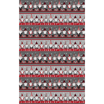 Gnome for the Holiday 2023 GAIL-CD1366 Grey by Timeless Treasures Fabrics REM