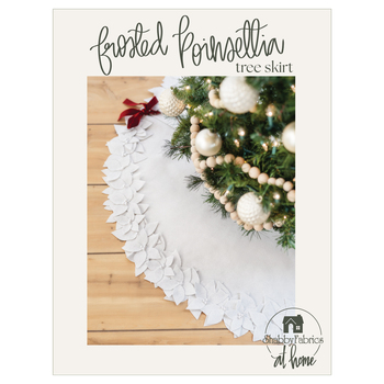Frosted Poinsettia Tree Skirt Pattern - PDF Download