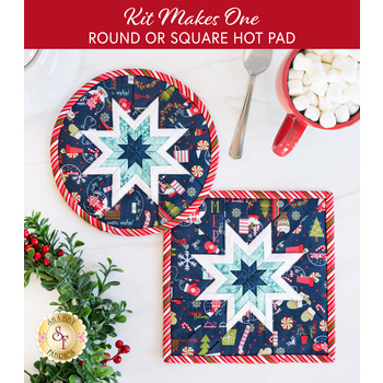  Folded Star Hot Pad - Cup of Cheer - Round OR Square