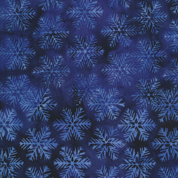 Blue batik fabric by the yard from Java Batiks by Island Batiks, blue gray  batik, dark blue and gray batik, #21326