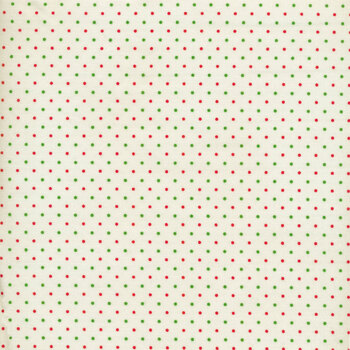 Moda Essential Dots 8654-138 White Red Green by Moda Fabrics