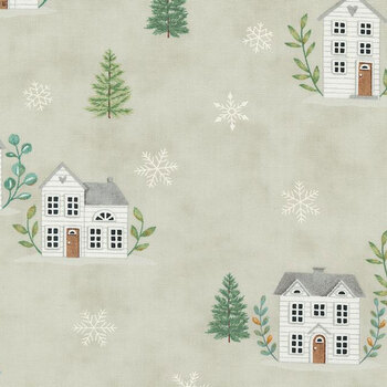 Holidays at Home 56071-16 Pebble Grey by Deb Strain for Moda Fabrics