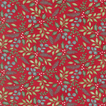 Holidays at Home 56074-15 Berry Red by Deb Strain for Moda Fabrics