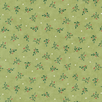 Holidays at Home 56075-12 Sage by Deb Strain for Moda Fabrics