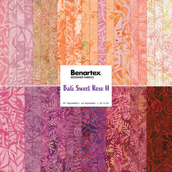 Bali Sweet Rose II  10x10's from Benartex