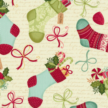 Home for the Holidays 3263-Stockings by 3 Wishes Fabrics REM