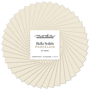 Bella Solids  Charm Pack 9900PP-182 Porcelain by Moda Fabrics