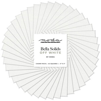 Bella Solids  Charm Pack - 9900PP-200 Off White by Moda Fabrics
