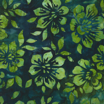 Floral Paradise 22207-44 Forest by Artisan Batiks for Robert Kaufman Fabrics