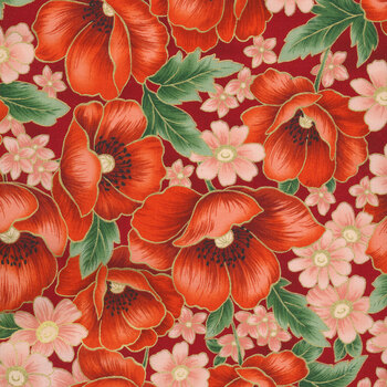 Poppy Hill 21856-91 Crimson from Robert Kaufman Fabrics