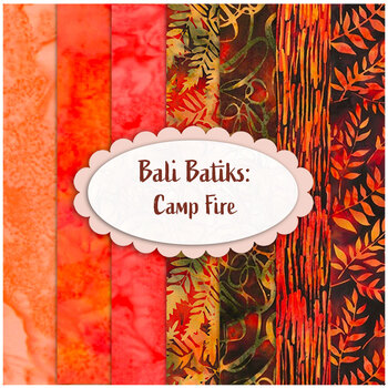 Bali Batiks - Camp Fire  7 FQ Set from Hoffman Fabrics
