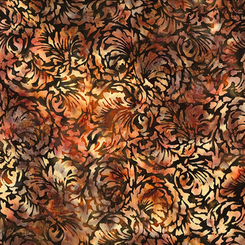 Bali Batiks - Walk in the Woods V2511-573 Pecan from Hoffman Fabrics