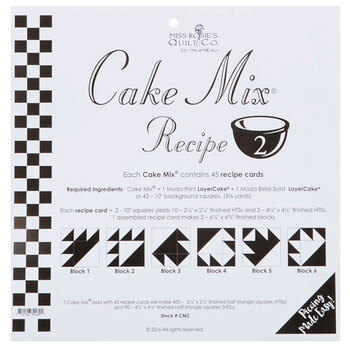 Miss Rosie's Quilt Co - Cake Mix Recipe 2 - 44ct