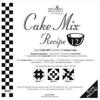 Miss Rosie's Quilt Co - Cake Mix Recipe 12 - 44ct