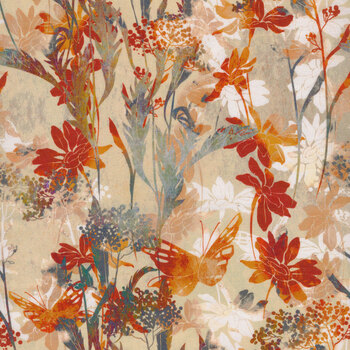 Reflections of Autumn II 28RA-1 Butterfly by Jason Yenter for In the Beginning Fabrics