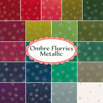 Ombre Flurries Metallic  21 Half Yard Set by V and Co. for Moda Fabrics