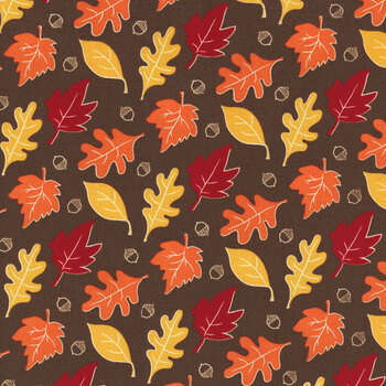 Fall's in Town C13511-BROWN by Sandy Gervais for Riley Blake Designs