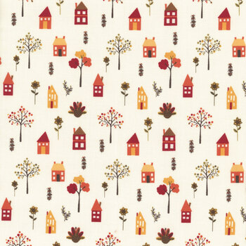 Fall's in Town C13512-CREAM by Sandy Gervais for Riley Blake Designs