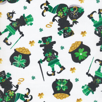 Shamrocked! 2495-01 White by Silas M. Studio for Blank Quilting Corporation