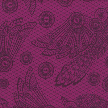 Nightshade (Deja Vu) PWTP207 Oleander Raven Lace from Tula Pink and FreeSpirit Fabrics