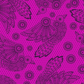 Nightshade (Deja Vu) PWTP207 Oleander Raven Lace from Tula Pink and FreeSpirit Fabrics