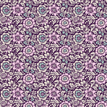 Nightshade (Deja Vu) PWTP211 Nerium Spider Blossom from Tula Pink and FreeSpirit Fabrics