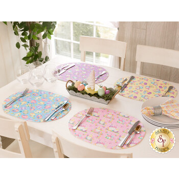  Oval Placemats Kit - Hoppy Easter Gnomies - Makes 4