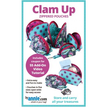 Clam Up - Zippered Pouches Pattern