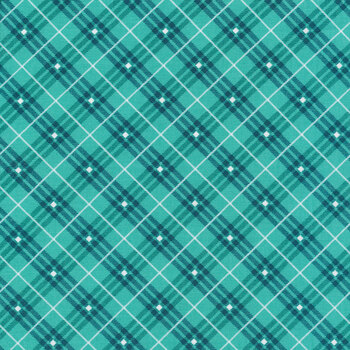 Bias Plaid Basics 9611-76 Teal by Leanne Anderson for Henry Glass Fabrics