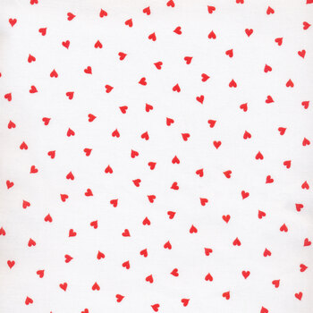 Be Mine Valentine C12788-White by Janet W. Frisch for Riley Blake Designs