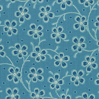 Cocoa Blue A606-B by Laundry Basket Quilts for Andover Fabrics