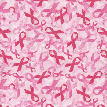 Pink Ribbon CD2384-PINK by Gail Cadden for Timeless Treasures Fabrics