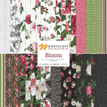 Spring Floral Fabric Squares 10x10, Layer Cake Fabric for Quilting
