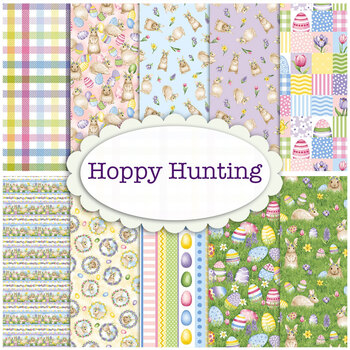 Hoppy Hunting  10 FQ Set +1 Panel by Kitten Studio for Henry Glass Fabrics
