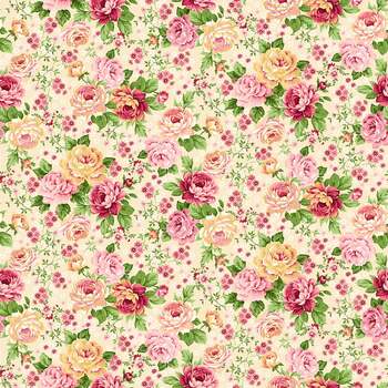 Serene Garden 3112-44 Master Floral by Mary Jane Carey for Henry Glass Fabrics