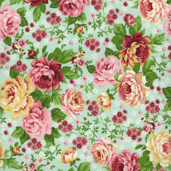 Serene Garden 3112-76 Master Floral by Mary Jane Carey for Henry Glass Fabrics