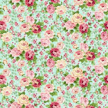 Serene Garden 3112-76 Master Floral by Mary Jane Carey for Henry Glass Fabrics