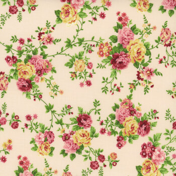 Serene Garden 3113-22 Floral Vines by Mary Jane Carey for Henry Glass Fabrics