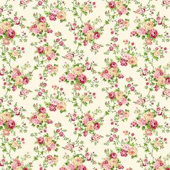 Serene Garden 3112-76 Master Floral by Mary Jane Carey for Henry Glass ...