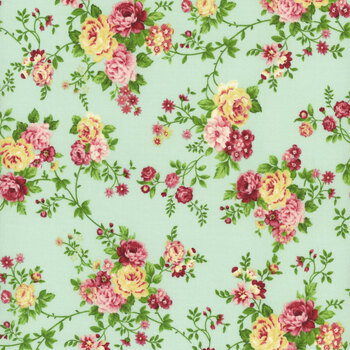 Serene Garden 3113-76 Floral Vines by Mary Jane Carey for Henry Glass Fabrics