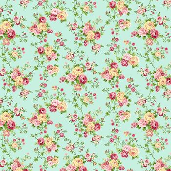 Serene Garden 3113-76 Floral Vines by Mary Jane Carey for Henry Glass Fabrics