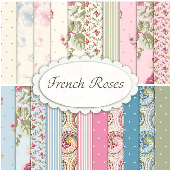 French Roses  21 FQ Pack by Clothworks