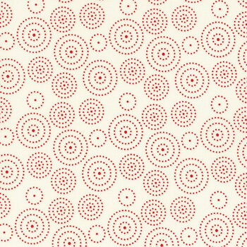 I Love Us C13965-CREAM Circle Dots by Riley Blake Designs