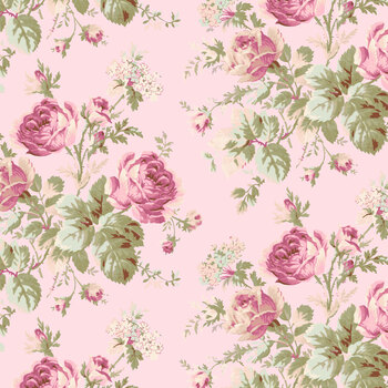 French Roses Y3978-41 Light Pink by Clothworks