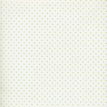 Moda Essential Dots 8654-63 White Spring Green by Moda Fabrics