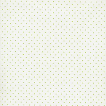 Moda Essential Dots 8654-63 White Spring Green by Moda Fabrics