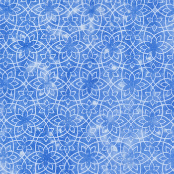 Polar Frost 24841-44 Mid Blue by Jody Bergsma for Northcott Fabrics