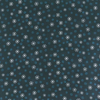 My Red Wagon 2547-77 Small Snowflakes by Debby Busby for Henry Glass Fabrics
