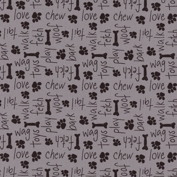 Paw-sitively Awesome 7451-99 Gray by Sweet Cee Creative from Studio E Fabrics
